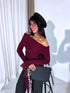 Tops "WISHBONE 2502" - BORDO